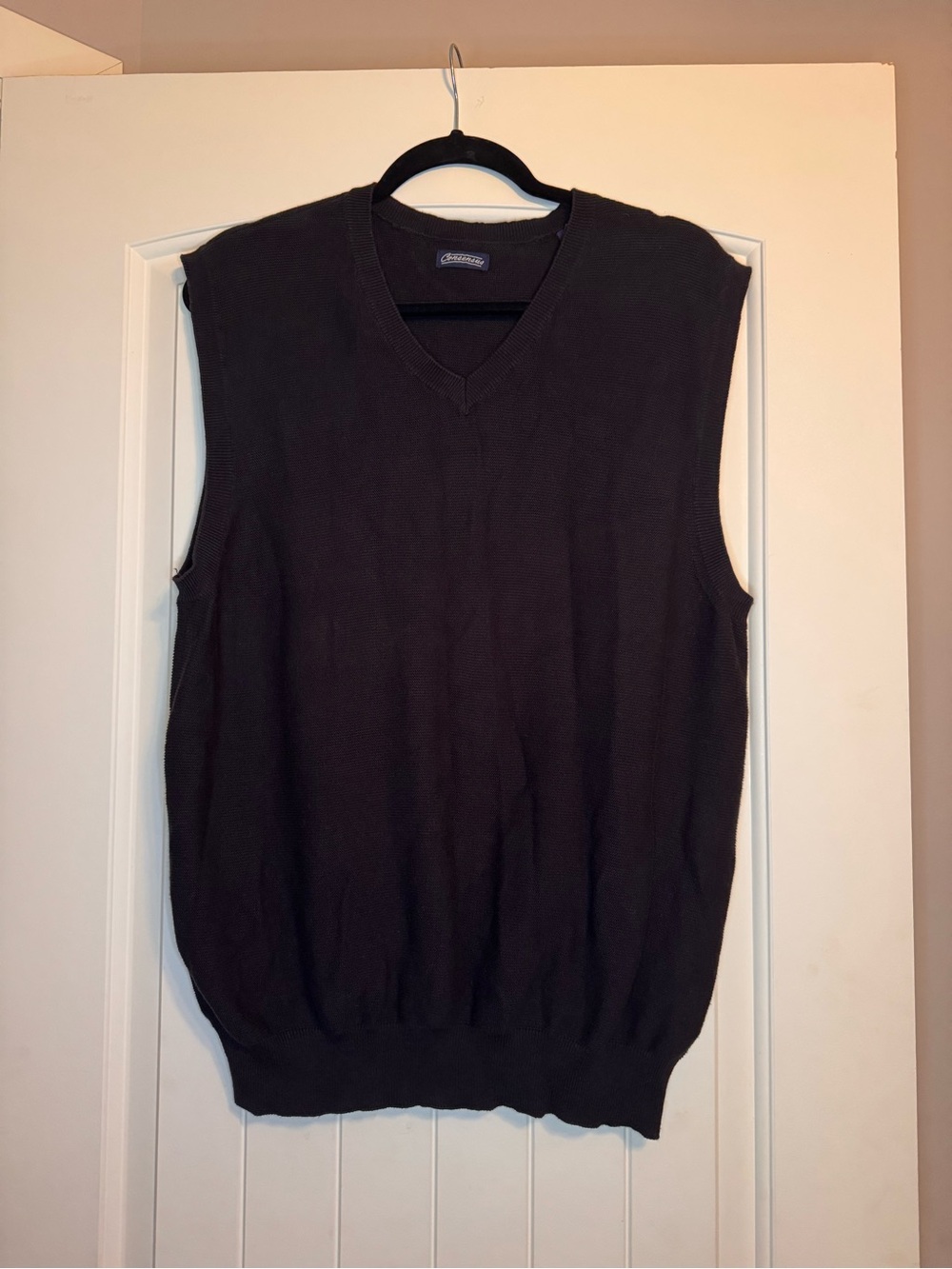 Men's V-Neck Sweater Vest - Black by Consensus